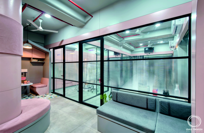 Modern dental clinic reception area