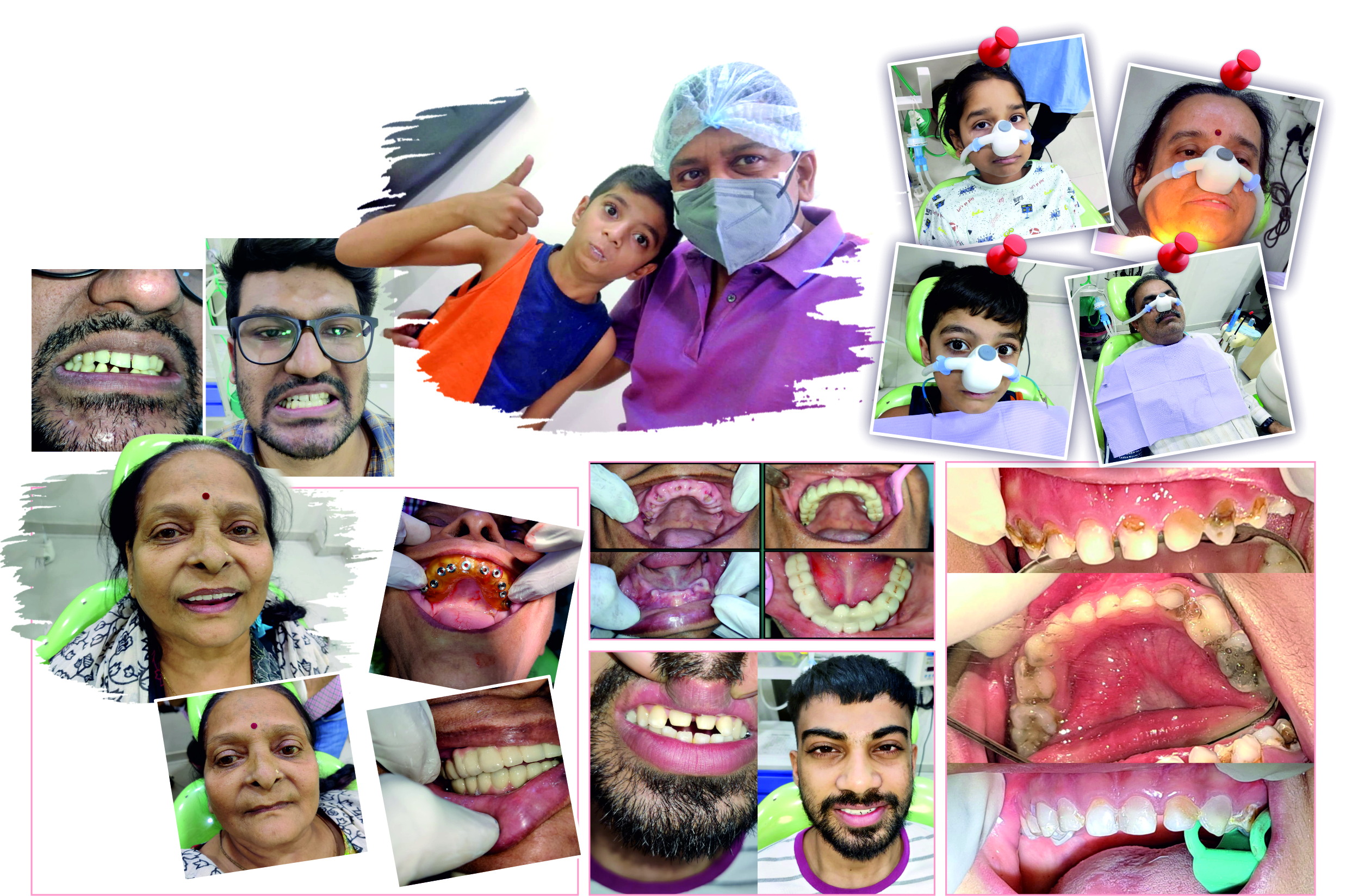 Successful dental treatments and happy patients